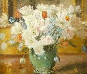 Anna Ancher tulipaner i gron vase oil painting picture wholesale